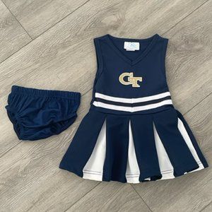 Toddler Girl Georgia Tech (GT) Cheer Outfit & Bloomers - 2T